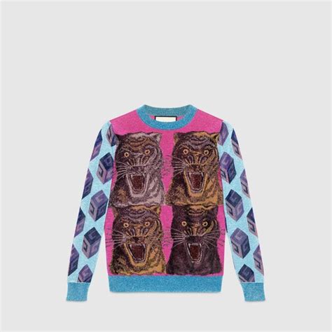 maglione gucci tigre donna|Maglioni da donna di Gucci .